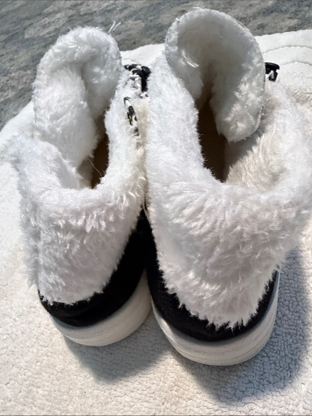 Outwoods Leopard Print Faux Fur Lined Women's Ankle Slippers - White/Brown/Black - Picture 3 of 5